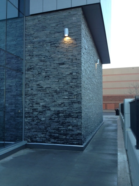 Norstone Charcoal XL Large Stone Veneer used for a modern look at Mall of America in Minnesota
